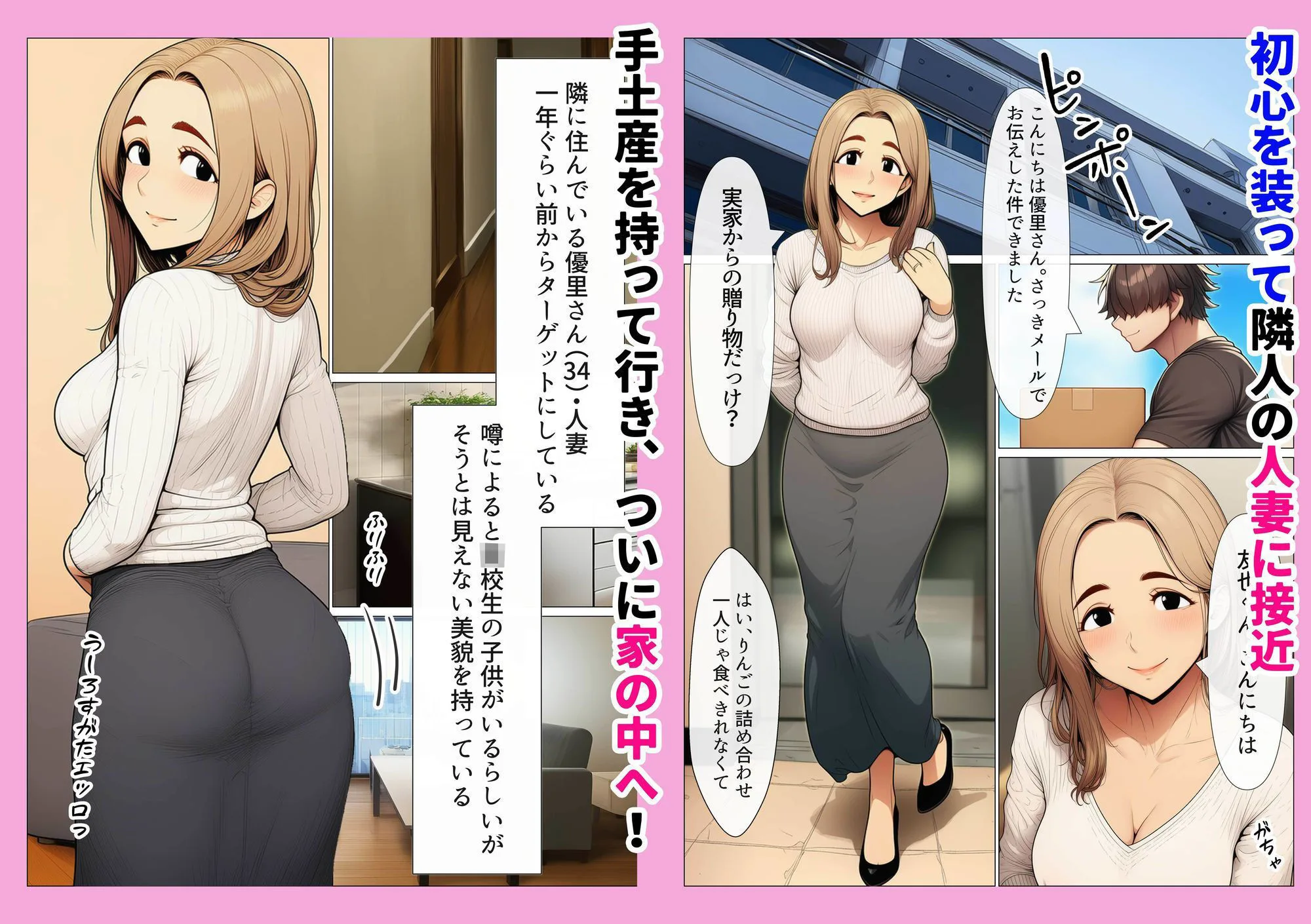 奥手のふりしてNTR成功！隣に住んでる美人主婦（34）は案外チョロかったw [maker] サンプル2